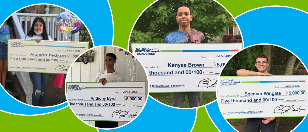 Four NHA Eighth-Grade Students Awarded $5,000 CollegeBound Scholarships in Surprise Celebrations